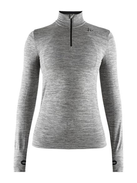 Craft Fuseknit comfort zip Langarm Unterwäsche Grau Damen 1906594-975000
