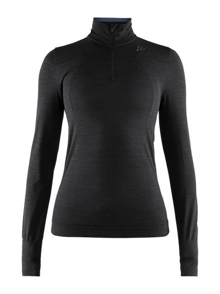 Craft Fuseknit comfort zip Langarm Unterwäsche Schwarz Damen 1906594-999000