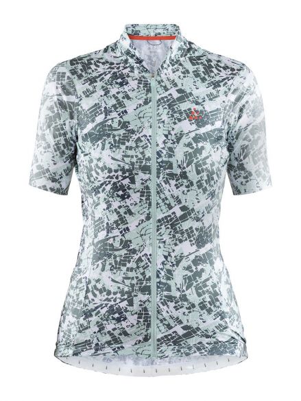 Craft Hale Graphic Radtrikot Weiß/Grün Damen 1907127-602615