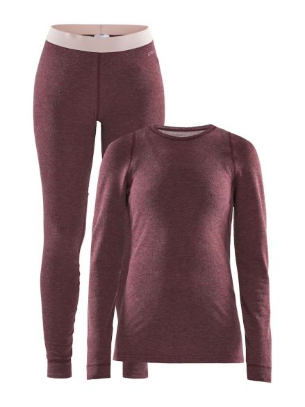 Craft Merino 180 Funktionsunterwäscheset Rot Damen 1907887-488200