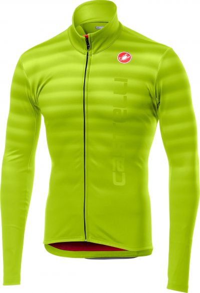 Castelli Scossa FZ lange Ärmel Radtrikot Gelb Fluo Herren 19510-032