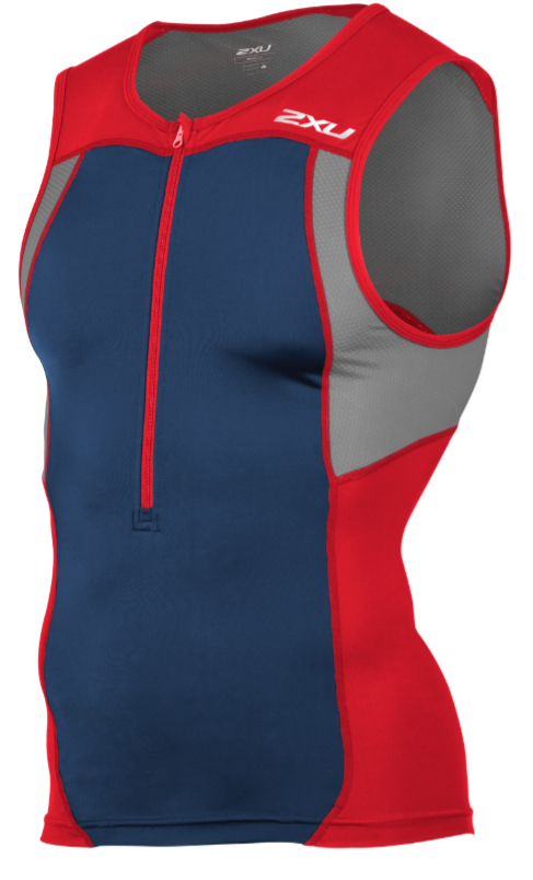 2XU Active Tri singlet Rot/Blau Herren MT4362aTRD/NVY
