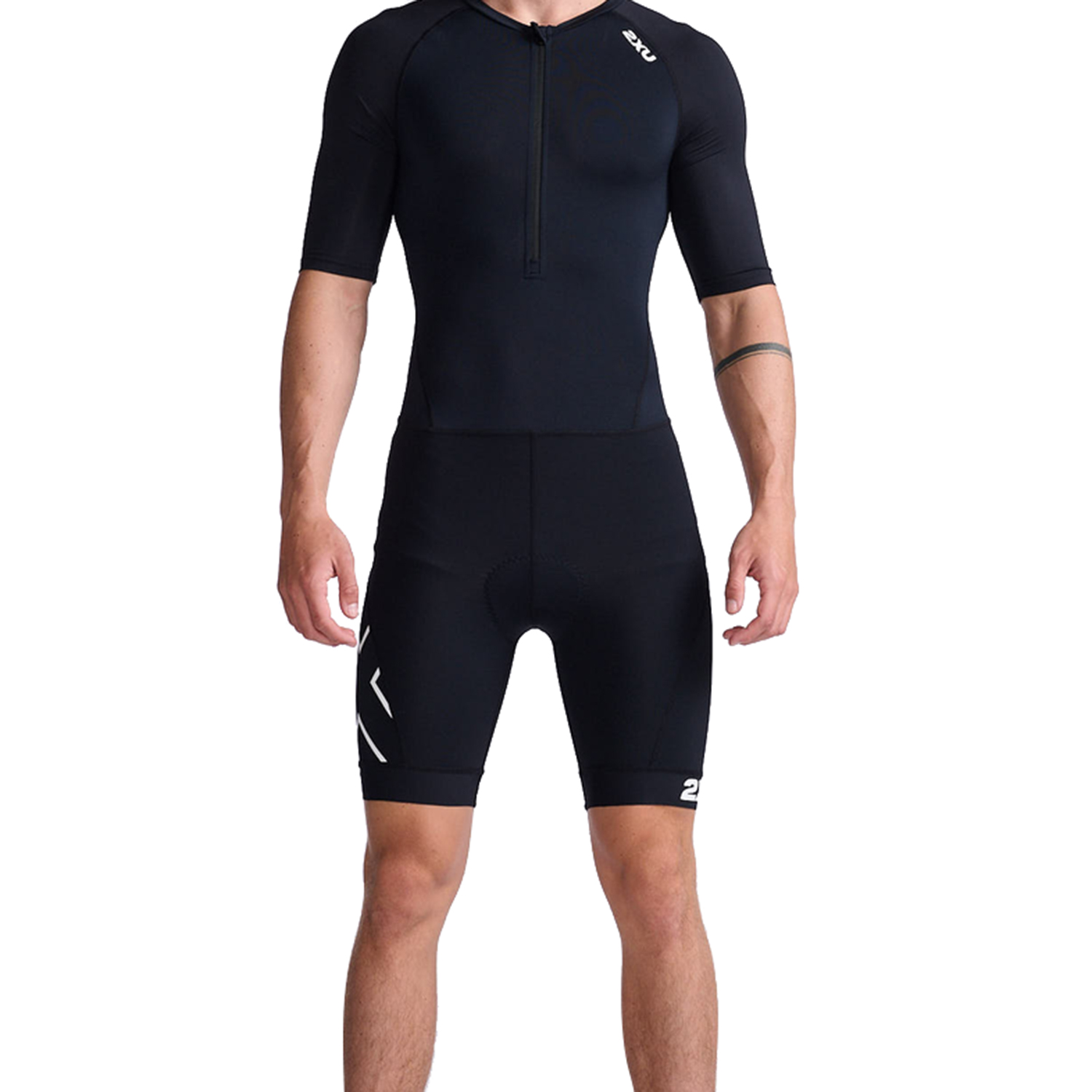2XU Core Trisuit kurzarm Schwarz Herren MT7043d-BLK/WHT