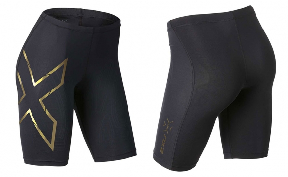 2XU Elite MCS Compression Short Schwarz/Gold Damen WA3061bBLK/GLD