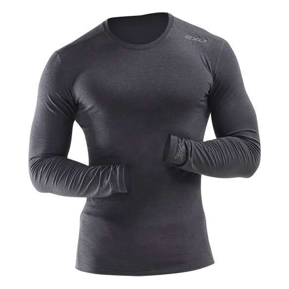 2XU Heat Unterwäsche lange Ärmel Grau Herren MR6340a-BLMSRF
