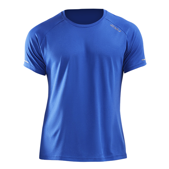 2XU XVENT G2 Laufshirt Kurzarm Blau Herren MR6373a-CHCSRF