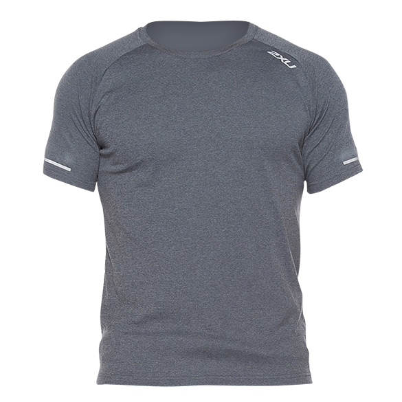 2XU XVENT G2 Laufshirt Kurzarm Grau Herren MR6373a-TRBSRF