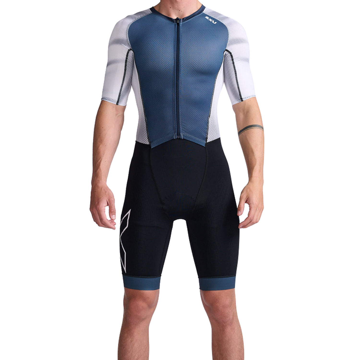 2XU Light speed trisuit kurzarm Blau/Weiss Herren MT7019d-MDN/WHT