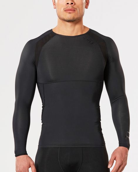 2XU Refresh Recovery Kompression trikot lange Ärmel Schwarz Herren MA4466a