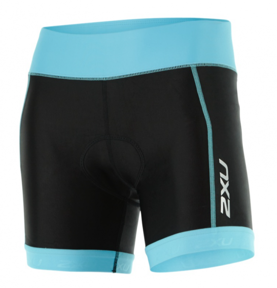 2XU X-vent 4.5" Tri short Schwarz/Lightblau Damen WT4369bBLK/BLA