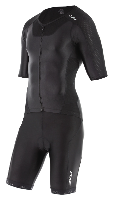 2XU X-vent Sleeved Full Front Zip Trisuit Schwarz Herren MT4355dBLK/BLK