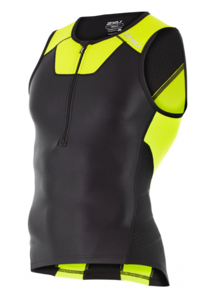 2XU X-vent Tri Singlet Schwarz/Gelb Herren MT4358aBLK/LPU