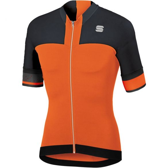 Sportful Strike jersey Kurzarm Radtrikot Schwarz/Orange Herren 1101879-850