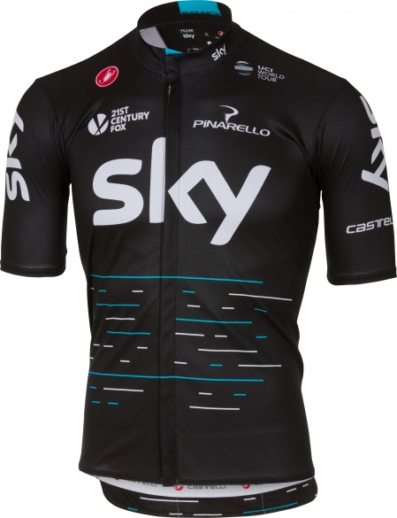 Castelli Team SKY Podio Kurzarmtrikot Schwarz Herren 4007075-010