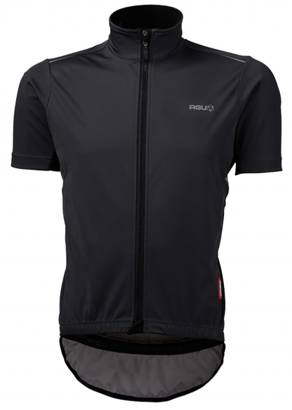 Agu Pioggia Radtrikot kurze Ärmel Schwarz Herren 441011