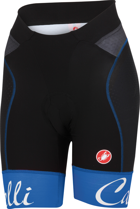 Castelli Free aero W short Schwarz/Matt Blau Damen 15045-054