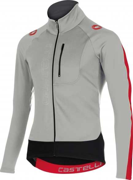 Castelli Trasparente 3 wind jersey FZ Grau/rot Herren 15525-080 CA15525-080
