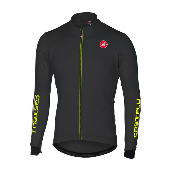 Castelli Puro 2 Radtrikot lange Ärmel Helles Schwarz Herren 16516-085