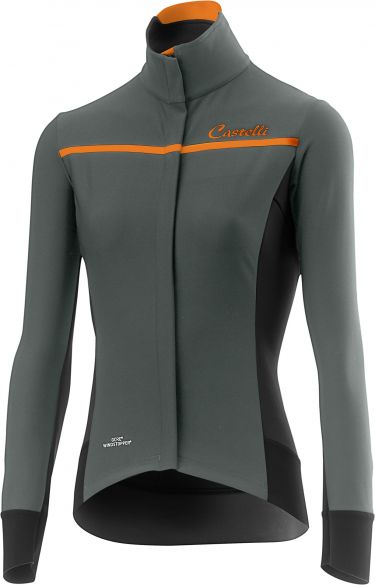 Castelli Trasparente 3 W Radtrikot lange Ärmel Forest Grau Damen 16544-089