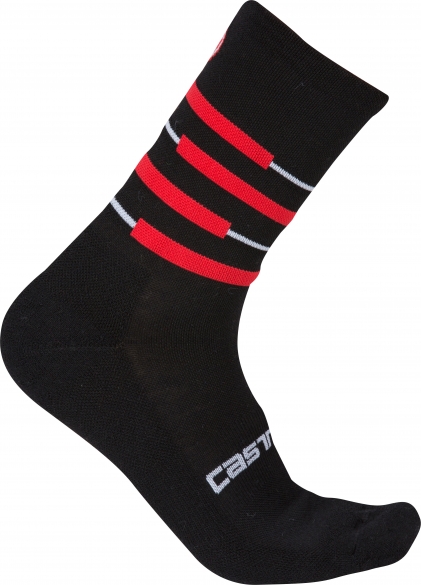 Castelli Incendio 15 Radsocken Schwarz/rot Herren 16570-231 16570-231
