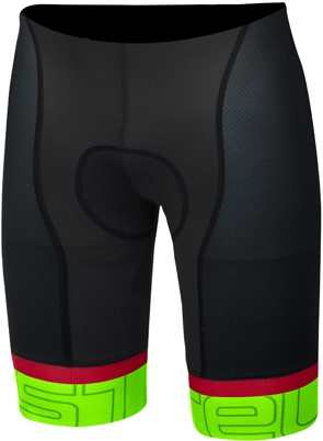 Castelli Volo Short Trägerlose Hose Schwarz/Grün Herren 17009-084