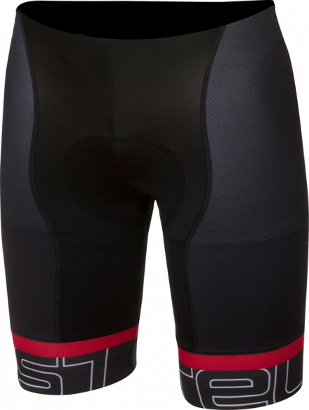 Castelli Volo Short Trägerlose Hose Schwarz/Rot Herren 17009-101