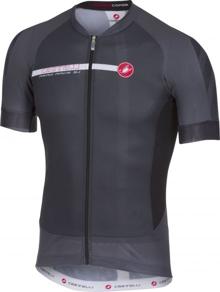 Castelli Aero race 5.1 Kurzarmtrikot Anthrazit/Weiß Herren 17014-901