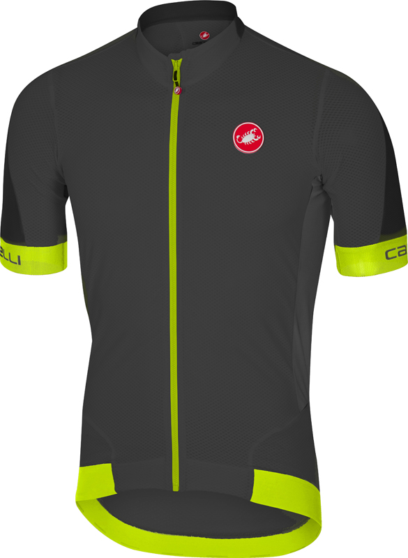 Castelli Volata 2 Kurzarmtrikot Anthrazit/Gelb Herren 17018-009