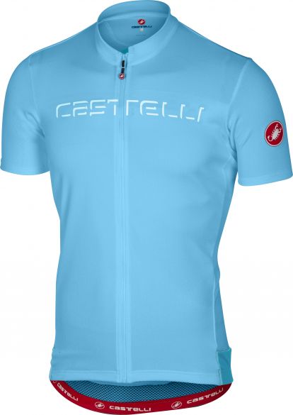 Castelli Prologo V Kurzarmtrikot Hellblau Herren 17019-086