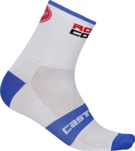 Castelli Rosso corsa 9 Fahrradsocken Weiß/Blau Herren 17035-157