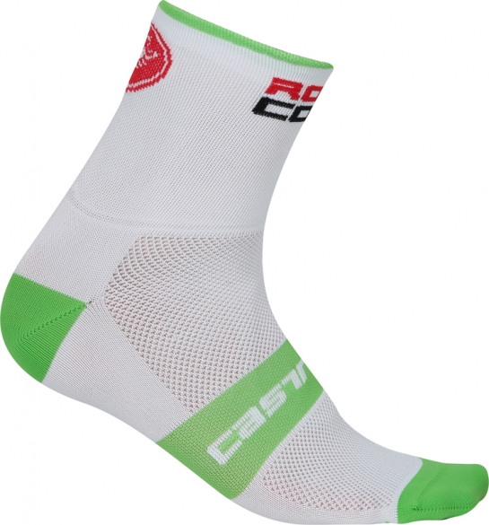Castelli Rosso corsa 13 Fahrradsocken Weiß/Grün Herren 17034-184