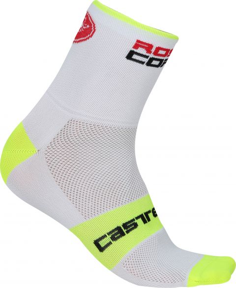 Castelli Rosso corsa 13 Fahrradsocken Weiß/Gelb Herren 17034-132