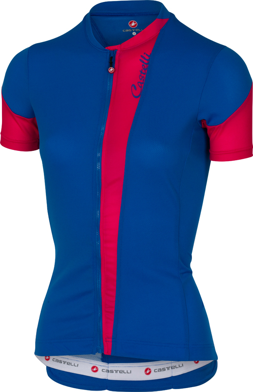 Castelli Spada Kurzarmtrikot Matt Blau/Rosa Damen 17065-054