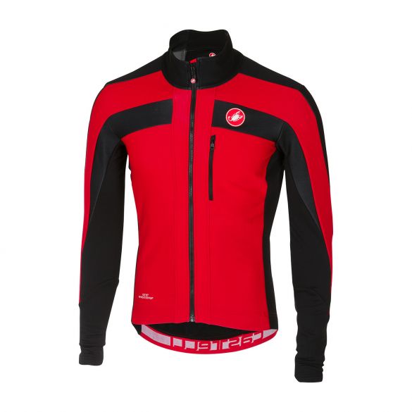 Castelli Trasparente 4 Radtrikot lange Ärmel Rot Herren 17509-231