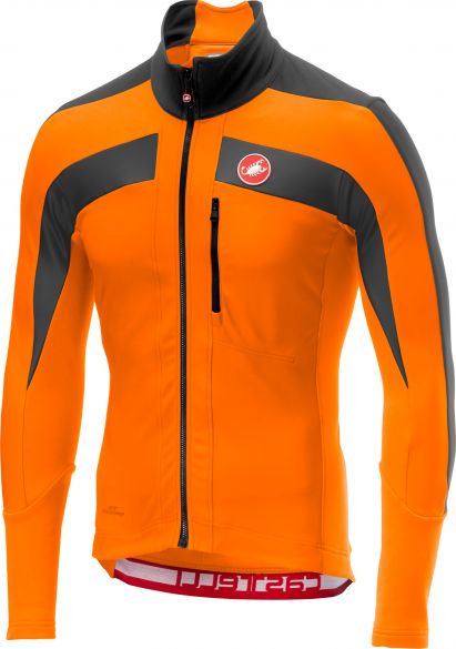 Castelli Trasparente 4 Radtrikot lange Ärmel Orange/Grau Herren 17509-343