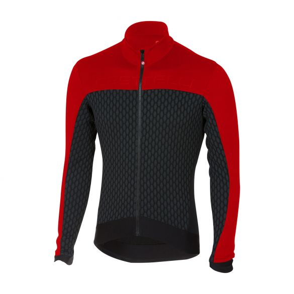 Castelli Sfida Radtrikot lange Ärmel Schwarz/Rot Herren 17510-231
