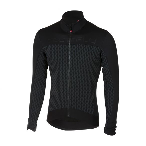 Castelli Sfida Radtrikot lange Ärmel Anthrazit/Schwarz Herren 17510-910