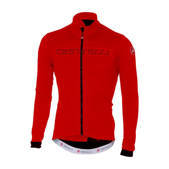 Castelli Fondo Radtrikot lange Ärmel Rot Herren 17511-239