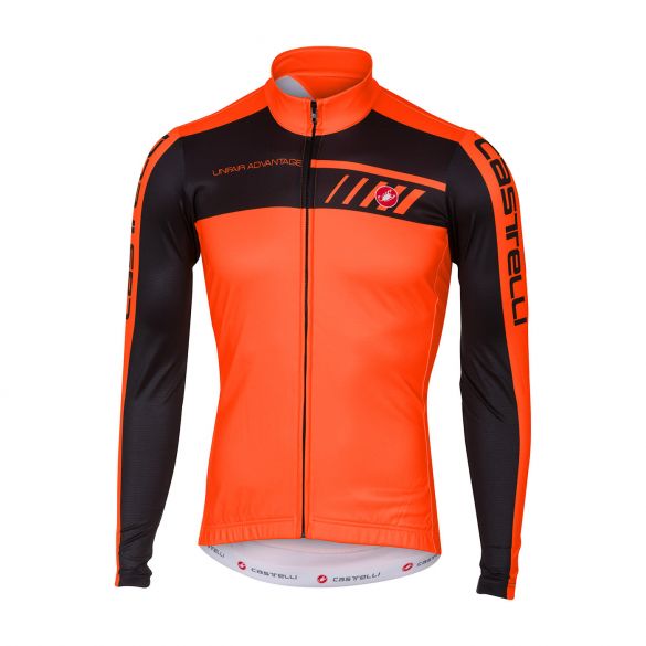Castelli Velocissimo 2 Radtrikot lange Ärmel Orange/Schwarz Herren 17512-341