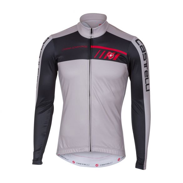 Castelli Velocissimo 2 Radtrikot lange Ärmel Grau/Anthrazit Herren 17512-809