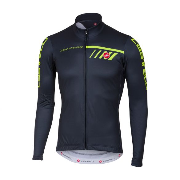 Castelli Velocissimo 2 Radtrikot lange Ärmel Schwarz/Gelb Fluo Herren 17512-853