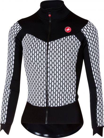 Castelli Sfida W Radtrikot lange Ärmel Weiß/Schwarz Damen 17552-101
