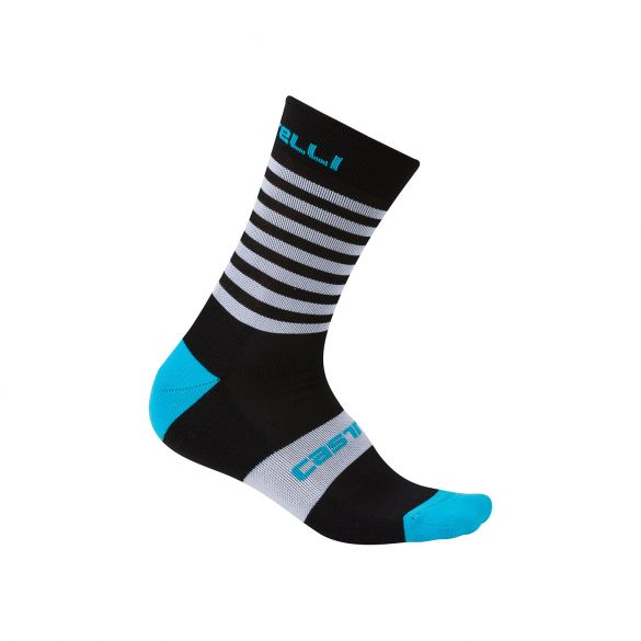 Castelli Gregge 15 Radsocken Schwarz/Blau Herren 17560-186