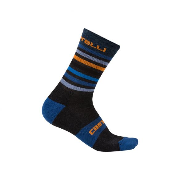 Castelli Gregge 15 Radsocken Anthrazit/Orange Herren 17560-934