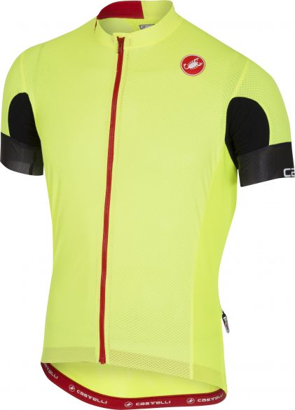 Castelli Aero race 4.1 solid FZ Kurzarmtrikot Gelb Fluo Herren 18004-032