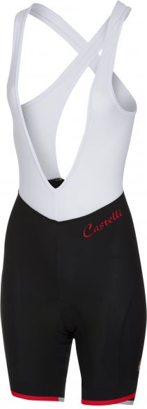 Castelli Vista bibshort Trägerhose Schwarz/Rot Damen 18033-231