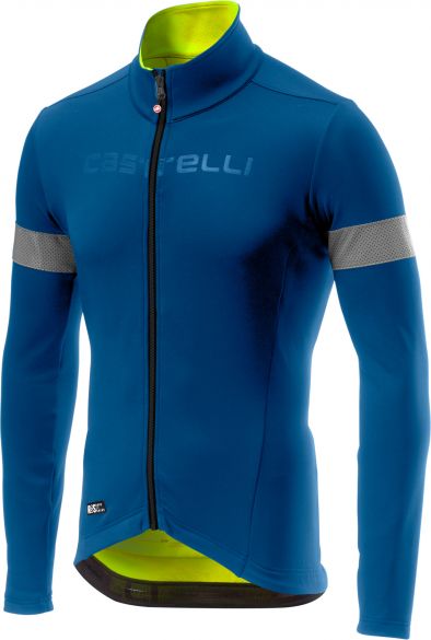 Castelli Nelmezzo ros Radtrikot lange Ärmel Blau/Gelb Herren 18510-087