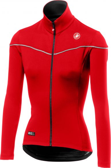 Castelli Nelmezzo ros W Radtrikot lange Ärmel Rot Damen 18544-023