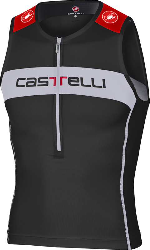 Castelli Core Tri Top Schwarz/Weiß/Rot Herren 14108-010