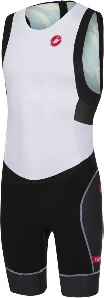 Castelli Short distance race Trisuit Rückreißverschluss Ärmellos Weiß/Schwarz Herren 18111-101-vrr